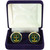 Scottish Clan Mens Cufflinks Macinnes Clan Crest Product Of Scotland Gold Colour