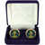 Scottish Clan Mens Cufflinks Kennedy Clan Crest Product Of Scotland Gold Colour
