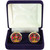 Scottish Clan Mens Cufflinks MacAlister Clan Crest Product Of Scotland Gold Colour