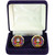 Scottish Clan Mens Cufflinks MacPherson Clan Crest Product Of Scotland Gold Colour