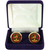 Scottish Clan Mens Cufflinks MacAulay Clan Crest Product Of Scotland Gold Colour