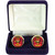 Scottish Clan Mens Cufflinks Hay Clan Crest Product Of Scotland Gold Colour