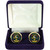 Scottish Clan Mens Cufflinks Armstrong Clan Crest Product Of Scotland Gold Colour