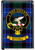 Mitchell Clan Tartan Fridge Magnet with Scottish Clan Crest on Clear Acrylic Rectangular Base