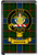 Ogilvie Clan Tartan Fridge Magnet with Scottish Clan Crest on Clear Acrylic Rectangular Base