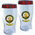 Walker Clan Traditional Scottish Pint Beer Glasses Pair Tartan Band and Crest