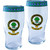 Irvine Clan Traditional Scottish Pint Beer Glasses Pair Tartan Band and Crest