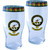 MacMillan Clan Traditional Scottish Pint Beer Glasses Pair Tartan Band and Crest