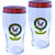 MacDougall Clan Traditional Scottish Pint Beer Glasses Pair Tartan Band and Crest