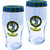Smith Clan Traditional Scottish Pint Beer Glasses Pair Tartan Band and Crest