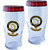 Cunningham Clan Traditional Scottish Pint Beer Glasses Pair Tartan Band and Crest