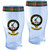 Wilson Clan Traditional Scottish Pint Beer Glasses Pair Tartan Band and Crest