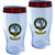 MacIntosh Clan Traditional Scottish Pint Beer Glasses Pair Tartan Band and Crest