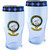 Mitchell Clan Traditional Scottish Pint Beer Glasses Pair Tartan Band and Crest
