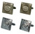 Prince Charlie Button Cufflinks Antique & Chrome Perfect Accessory Prince Charlie Button Cufflinks Antique & Chrome Perfect Accessory