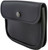 Leather Utility Pouch Black Plain Large, Attaches to Trouser Belt, Kilts Scottish Made