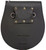 Day Sporran Traditional Scottish Black Leather Embossed Celtic Knot design with Traditional Sword Lid Fastener Day Sporran Traditional Scottish Black Leather Embossed Celtic Knot design with Traditional Sword Lid Fastener