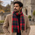 Cashmere Clan Scarf Fraser Red Modern