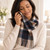 Cashmere Clan Scarf Bannockbane Navy Modern
