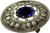 Scottish Fly Plaid Brooch Thistle Design Antique Finish with Various Stones