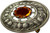 Scottish Fly Plaid Brooch Thistle Design Antique Finish with Various Stones