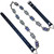Masonic Sporran Chain Belt Fancy Rectangular Celtic Knot Antique Blue
