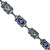 Masonic Sporran Chain Belt Fancy Rectangular Celtic Knot Antique Blue