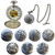 Mechanical Pocket Watch Scottish 7 Design Double Hunter Skeleton with T-Bar Chain
