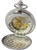 Mechanical Pocket Watch Scottish 7 Design Double Hunter Skeleton with T-Bar Chain