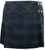 Ladies Pure Wool Tartan Billie Kilt 15" Length Black Watch