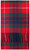 Fraser Red Modern Tartan Brushwool Scarf Scottish Clan