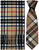 Thomson Camel Modern Tartan Brushwool Scarf & Tie Gift Set Scottish Clan