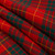 Cameron Clan Modern lightweight tartan fabric arranged in folds