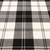 Light Weight 10oz Fabric Material Erskine Black-White Tartan 1 Metre