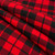 Ettrick lightweight tartan fabric arranged in folds