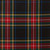 Light Weight 10oz Fabric Material Stewart Black Modern Tartan 1 Metre