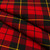 Light Weight 10oz Fabric Material Wallace Red Modern Tartan 1 Metre