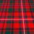 Heavy Weight 16oz Fabric Material MacKinnon Red Modern Tartan 1 Metre