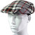 Mens Tartan Flat Cap Thomson Grey Tartan Plaid Design Mens and Womens One size Elasticated Band Comfort Fit Scottish Made