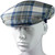 Mens Tartan Flat Cap Stewart Muted Blue Weathered Tartan Plaid Design Mens and Womens One size Elasticated Band Comfort Fit Scottish Made