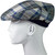 Mens Tartan Flat Cap Stewart Muted Blue Weathered Tartan Plaid Design Mens and Womens One size Elasticated Band Comfort Fit Scottish Made