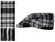 Lambswool Scarf & Flat Cap Matching Gift Set Menzies Black/White Modern Tartan Plaid One Size Lambswool Scarf & Flat Cap Matching Gift Set Menzies Black/White Modern Tartan Plaid One Size