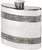 4oz Pewter Pocket Kidney Shaped Hip Flask - Horizontal Scottish Celtic Bands Design Made in the UK