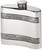 4oz Pewter Pocket Kidney Shaped Hip Flask - Horizontal Scottish Celtic Bands Design Made in the UK