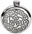 6oz Round Pewter Pocket Hip Flask with Celtic Knot Design Bright Polished Finish Ideal for Engraving Screw top Made in the UK