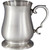 Extra Heavy Hand Cast 1 Pint Pewter Abbey Bell Tankard in Satin Finish