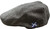 Tweed Flat Cap Grey Herringbone Fabric Embroidered Saltire Logo Traditional Scottish