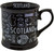 Scottish Black Tankard shape Mug Contains pictures in White on Black of iconic Scottish items Set of 2