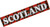 3D Fridge Magnet Scotland Banner Scottish Souvenir Gift on Red Tartan background