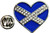 Scottish Crystal Stones Pin Badge Heart shape Saltire Scotland Flag Lapel Pin Scottish Crystal Stones Pin Badge Heart shape Saltire Scotland Flag Lapel Pin